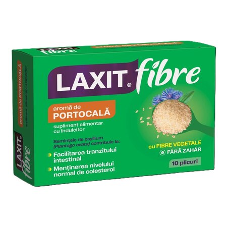 Laxit Fibre aroma de portocala, 10 plicuri, Fiterman Pharma