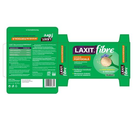 Laxit Fibre aroma de portocala, 10 plicuri, Fiterman Pharma 744891