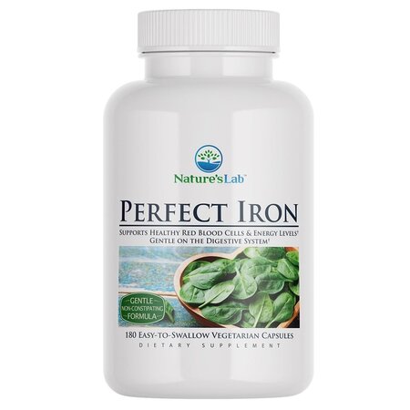 Fier bisglicinat Perfect Iron Nature's Lab, 180 capsule, GNC