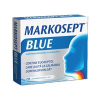 Markosept Blue, 20 comprimate pentru supt, Fiterman Pharma