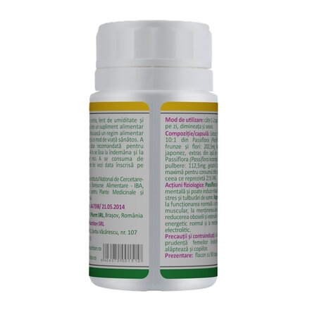 Passiflora si Magneziu, 90 capsule, Health Nutrition 745081
