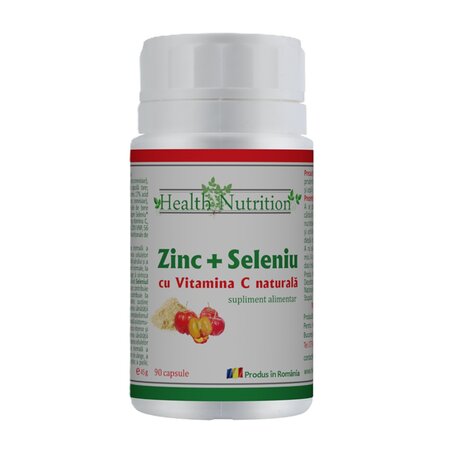 Zinc Seleniu si Vitamina C, 90 capsule, Health Nutrition