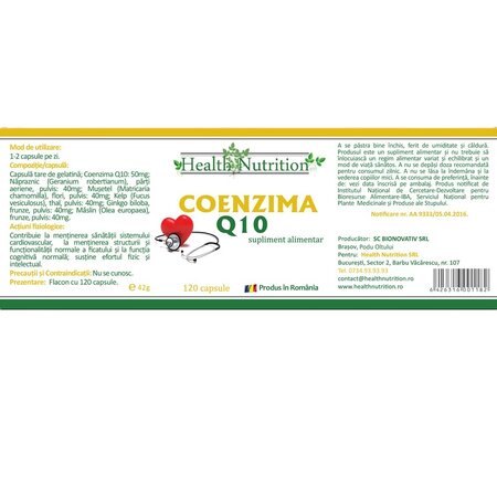 Coenzima Q10, 120 capsule, Health Nutrition 745223