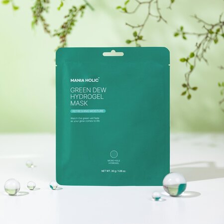 Masca hidrogel pentru hidratare si luminozitate, Green Dew, 30 g, Mania Holic 745415