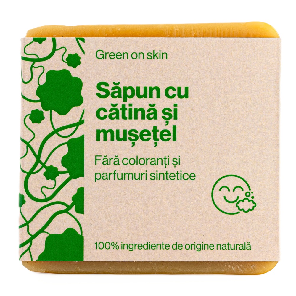 Sapun natural cu catina si musetel, 110 g, Trio Verde