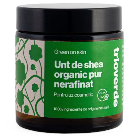 Unt de shea pur, nerafinat, 100 g, Trio Verde