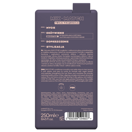 Balsam hranitor pentru netezire si stralucire Smootie, 250 ml, Hairmate 745539