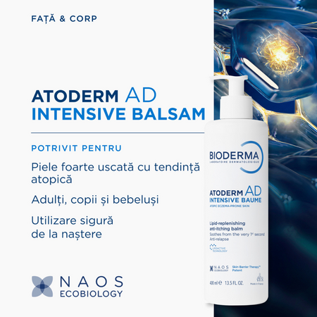 Balsam anti-mancarime pentru fata si corp Atoderm AD Intensive, 400 ml, Bioderma 745561
