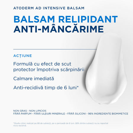 Balsam anti-mancarime pentru fata si corp Atoderm AD Intensive, 200 ml, Bioderma 745576