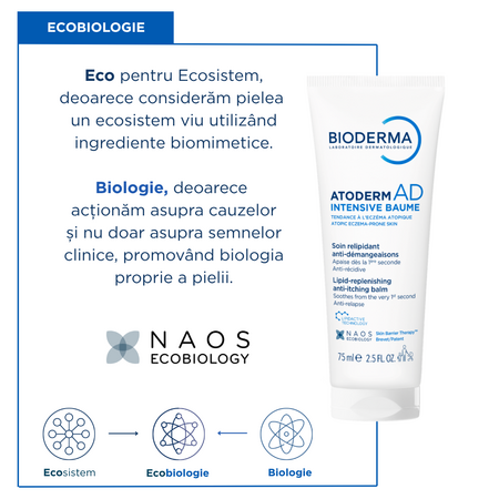Balsam anti-mancarime pentru fata si corp Atoderm AD Intensive, 75 ml, Bioderma 745600