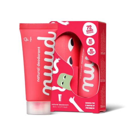 Deodorant natural tip crema, fara saruri de aluminiu, Starter Pack Red, 15ml, Nuud 745655