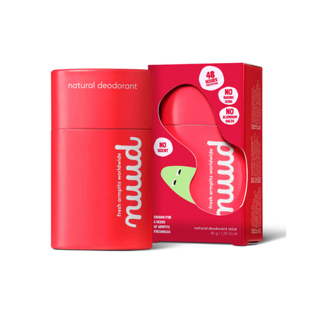 Deodorant natural stick, fara saruri de aluminiu si fara parfum, 45 g, Nuud 745675