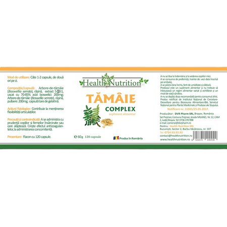 Tamaie Complex, 120 capsule, Health Nutrition 745689