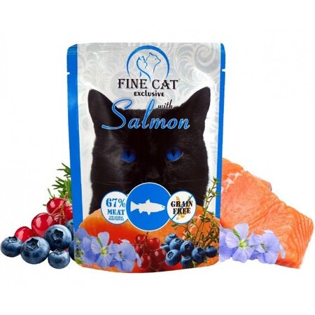 Hrana umeda cu somon pentru pisici, 300 g, Fine Cat Exclusive