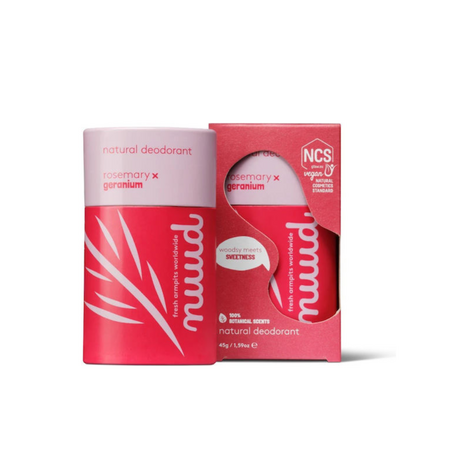 Deodorant natural stick cu rozmarin si geranium, fara saruri de aluminiu, 45g, Nuud 745700