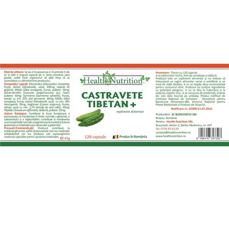 Castravete Tibetan, 120 capsule, Health Nutrition 745712