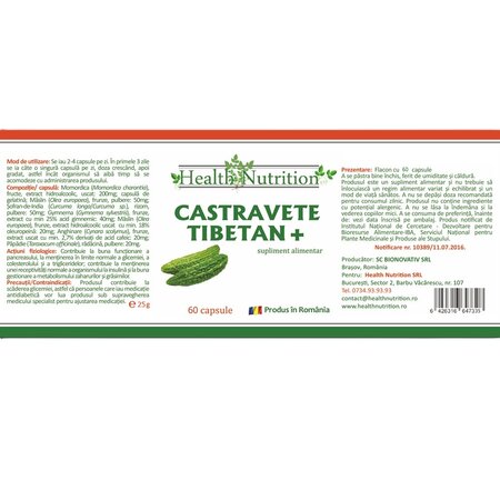 Castravete Tibetan, 60 capsule, Health Nutrition 745717