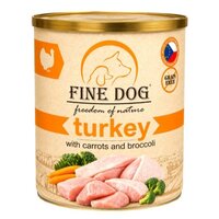 Hrana umeda cu morcovi, broccoli si curcan pentru caini Freedom Of Nature, 800 g, Fine Dog