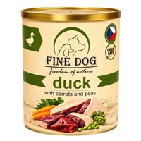 Hrana umeda cu rata, morcovi si mazare pentru caini Freedom Of Nature, 800 g, Fine Dog