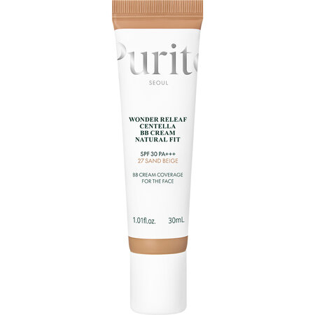 Crema BB cu SPF30 PA+++, 27 Sand Beige, Wonder Releaf Centella Natural Fit, 30 ml, Purito