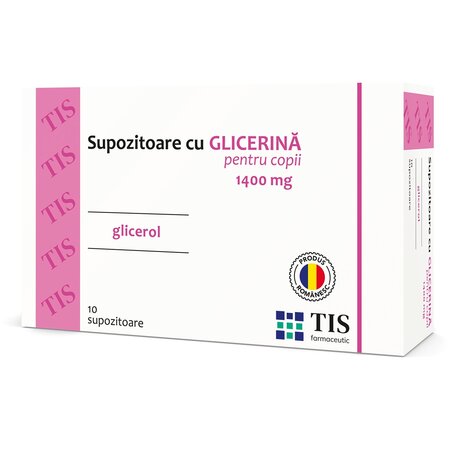 Supozitoare cu glicerina pentru copii, 10 bucati, Tis Farmaceutic
