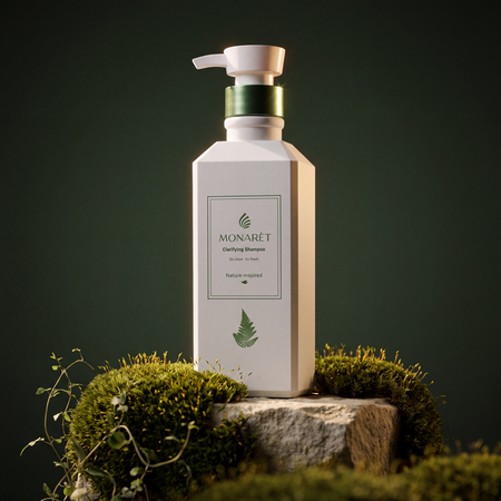 Sampon purifiant pentru scalp cu tendinta de ingrasare, 380 ml, Monaret 746281