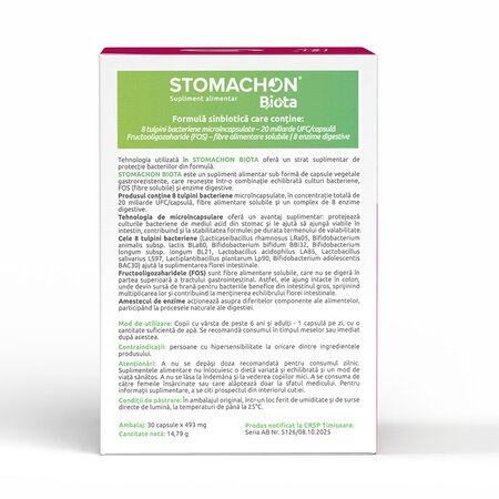Pachet Stomachon Biotina 30 capsule + Stomachon 30 capsule, Naturpharma 746738