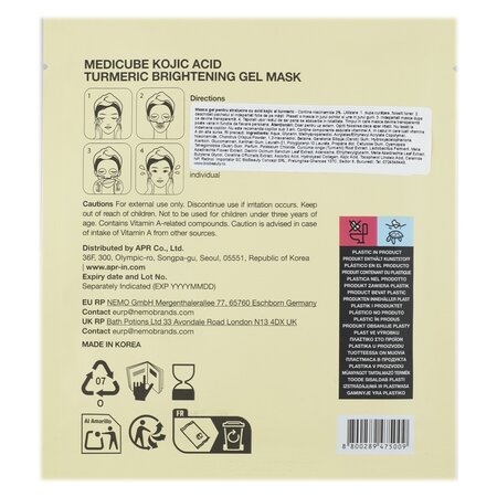 Masca cu acid kojic si turmeric, 28 g, Medicube 747173