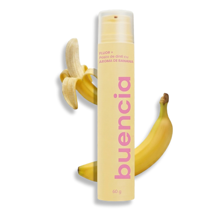 Pasta de dinti cu aroma de banane, 60 ml, Buencia 747179