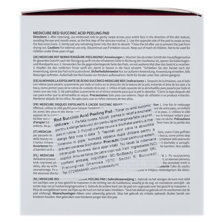 Dischete exfoliante cu acid succinic si panthenol, 70 bucati, Medicube 747190