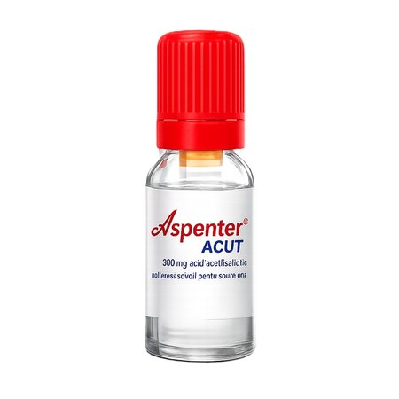 Aspenter Acut, 300 mg pulbere și solvent pentru soluție orală, 1 flacon x 15 ml, Terapia 749585