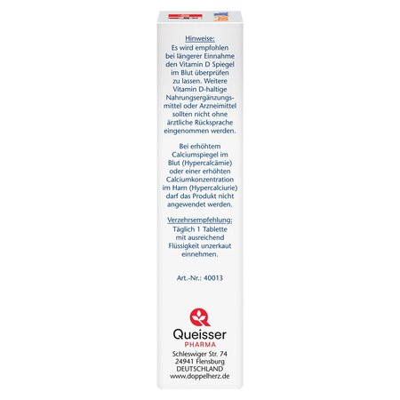 Vitamina D3, 2000 UI, 60 comprimate, Doppelherz 747302