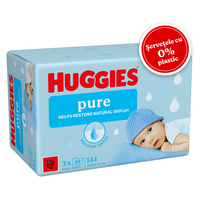 Servetele umede fara plastic pentru bebelusi Pure, 144 bucati, Huggies
