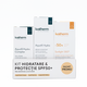 Kit Hidratare si protectie, Gel-crema Aquafil Hydra Complex,15 ml, Ser Aquafil Hydra, 30 ml, Crema cu SPF50+ Sunlight 360, 50 ml,, Ivatherm 747322