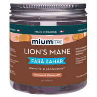 Supliment pe baza de hercium erinaceus si Vitamina B12 Lion's Mane, 42 jeleuri, Mium Lab