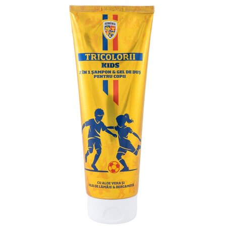 Sampon si gel de dus pentru copii 2 in 1, 250 ml, Tricolorii