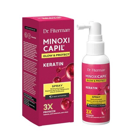 Spray pentru par deteriorat Minoxicapil Keratin, 60 ml, Doctor Fiterman