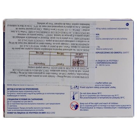 Solutie impotriva puricilor si capuselor pentru caini Effipro Duo, L (20-40 kg), 4 pipete, Virbac 748013