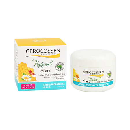 Crema hidratanta pentru ten uscat, Natural Miere, 100 ml, Gerocossen