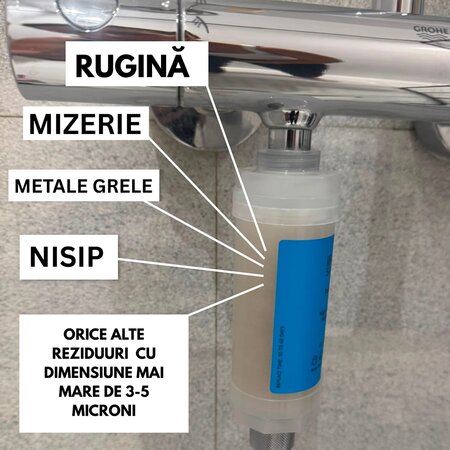 Filtru de apa pentru dus SilkFlow Rust Filter, 1 bucata, iBrows 748395
