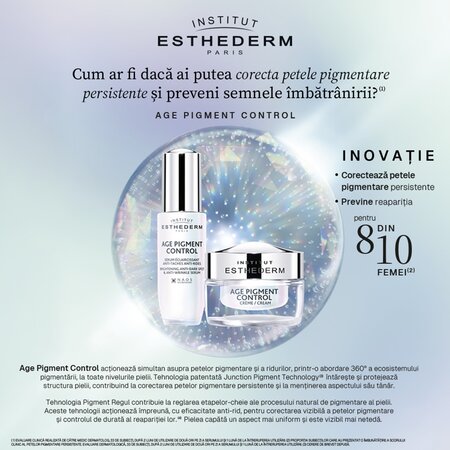 Ser iluminator anti-pete pigmentare si antirid Age Pigment Control, 30 ml, Institut Esthederm 752045