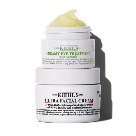 Set Crema hidratanta Ultra Facial 28 ml + Crema pentru zona ochilor Creamy Avocado 14 ml Hydrating Holiday Hits, Kiehl's 748665