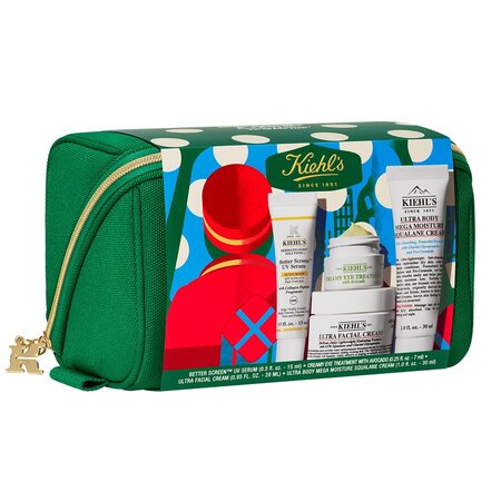 Set Crema de corp 30 ml + Crema hidratanta 28 ml + Crema pentru zona ochilor 7 ml + Ser cu peptide de colagen si SPF50 15 ml, Kiehl's