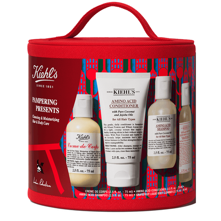 Set Sampon cu aminoacid 75 ml + Balsam cu aminoacid 75 ml + Gel de dus cu grapefruit 65 ml + Crema de corp 75 ml Facial Youth Heroes, Kiehl's