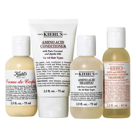 Set Sampon cu aminoacid 75 ml + Balsam cu aminoacid 75 ml + Gel de dus cu grapefruit 65 ml + Crema de corp 75 ml Facial Youth Heroes, Kiehl's 748678