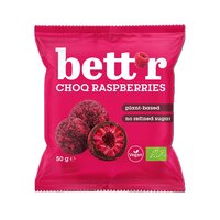 Zmeura liofilizata in ciocolata ecologica, 50 g, Bettr