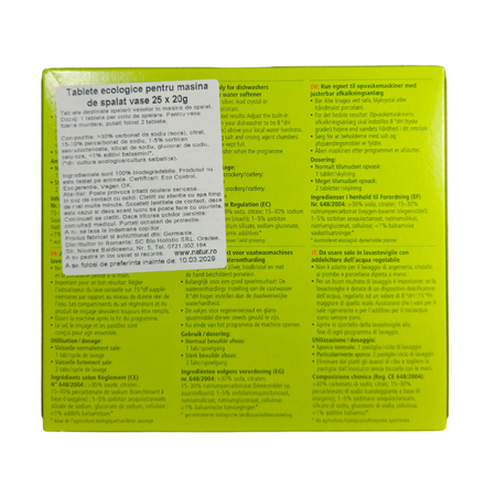 Tablete pentru masina de spalat vase, 25 bucati x 20 g, Sonett 748770