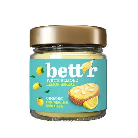 Crema tartinabila cu lamaie si migdale albe ecologica, 200 g, Bettr