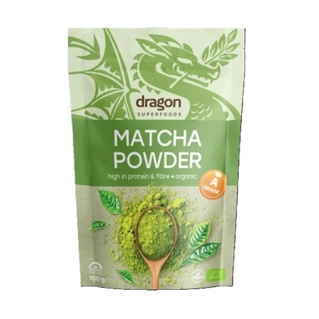 Pudra de matcha ecologica, 100 g, Dragon Superfoods