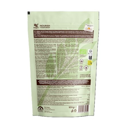 Pudra de matcha ecologica, 100 g, Dragon Superfoods 748850